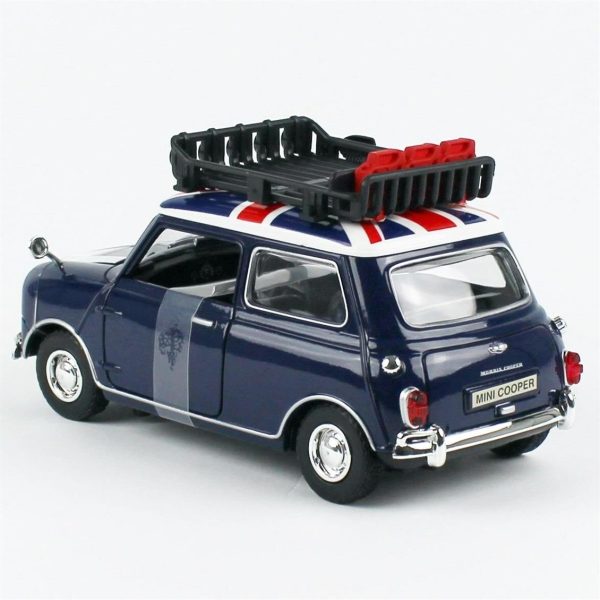 1/18 Classic Mini Cooper Tavan Bagajlı Diecast Araba, Motormax 76741 - Görsel 3