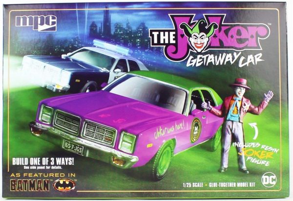 1/25 Batman The Joker Getaway Car Dodge Monaco w/Joker Figure Araba Maketi, MPC 0890