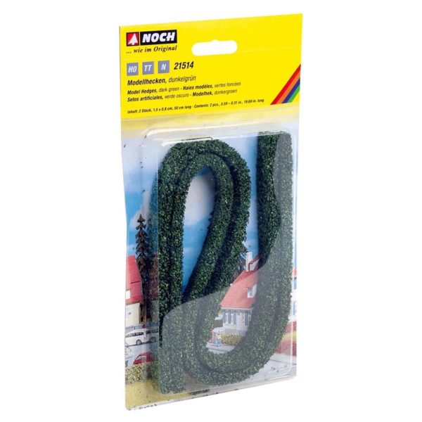 Çalı Çitler Koyu Yeşil 2 Adet 1.5x0.8 cm Diorama Malzemesi, Noch 21514 - Görsel 4