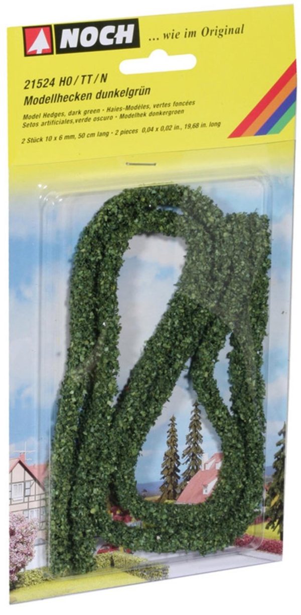Çalı Çitler Koyu Yeşil 2 Adet 1.0x0.6 cm Diorama Malzemesi, Noch 21524 - Görsel 4