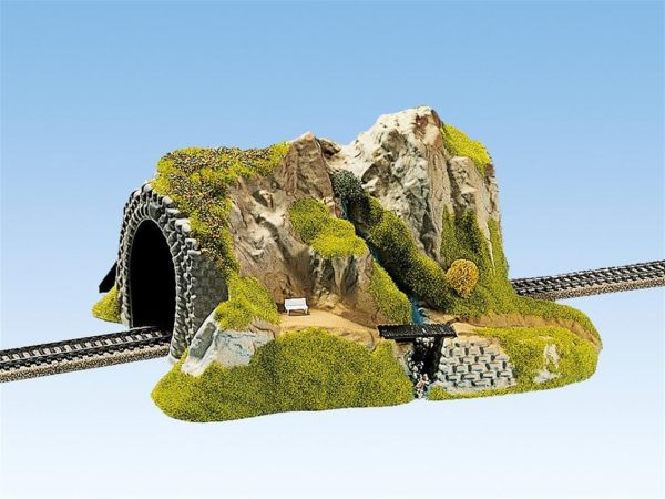 1/87 Tek Hatlı 34x27 cm. Hazır Düz Tünel Dioraması, Noch 2200