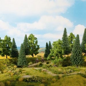 Karışık Orman Ağaçları 8 Adet 10-14 cm. Diorama Malzemesi, Noch 24620