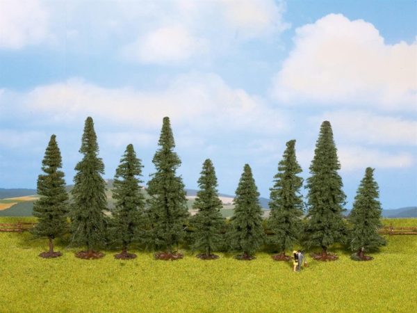 Köknar Ağaçları 9 Adet 8-12 cm. Diorama Malzemesi, Noch 25086