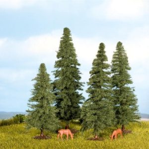 Köknar Ağaçları 4 Adet 4-8 cm. Diorama Malzemesi, Noch 25432
