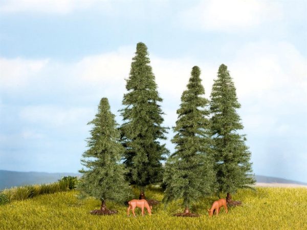 Köknar Ağaçları 4 Adet 4-8 cm. Diorama Malzemesi, Noch 25432