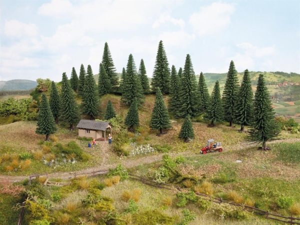 Model Köknar Ağaçları 25 Adet 5-14 cm. Diorama Malzemesi, Noch 26820