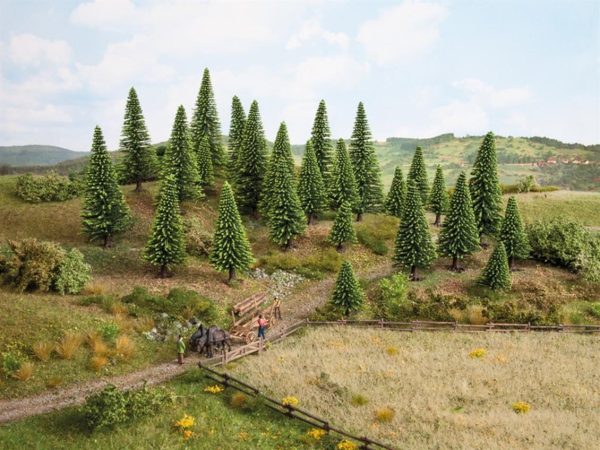 Model Köknar Ağaçları 50 Adet 5-14 cm. Diorama Malzemesi, Noch 26821