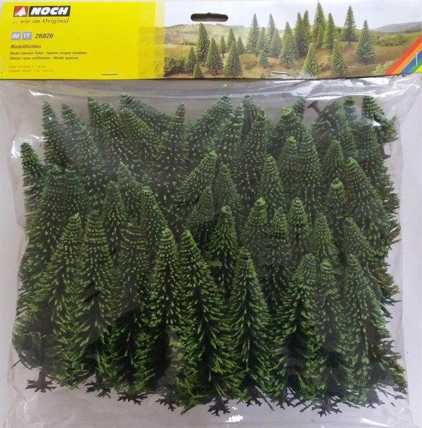 Model Ladin Ağaçları 50 Adet 5-14 cm. Diorama Malzemesi, Noch 26826 - Görsel 3