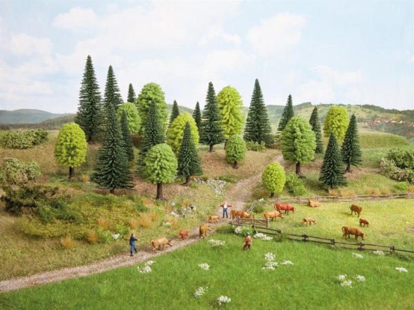 Karışık Orman Ağaçları 10 Adet 5-14 cm. Diorama Malzemesi, Noch 26911
