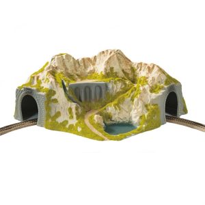 1/87 Tek Hatlı 41x37 cm. Hazır Virajlı Tünel Dioraması, Noch 5130