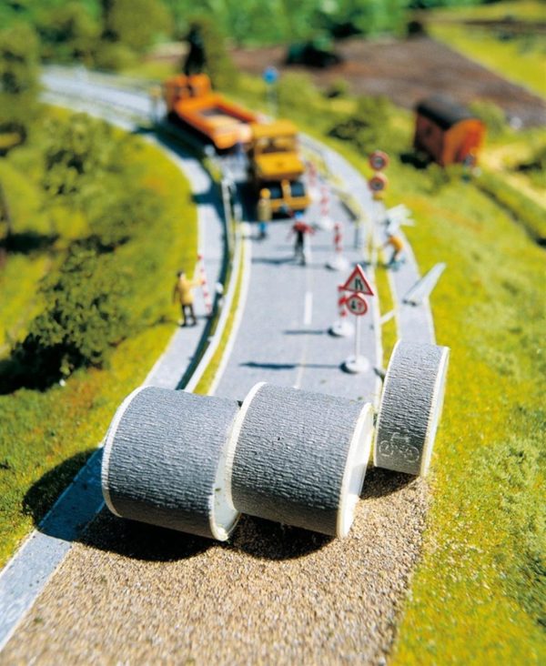 Köy Yolu Zemini Gri 100x4.8 cm. 2 Rulo Diorama Malzemesi, Noch 60500