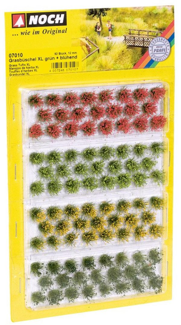Grass Tufts XL “blossom” red yellow li, Noch 7010