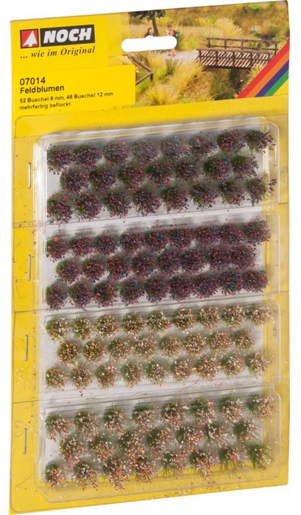 Grass Tufts “Wild Flowers” 52 pieces 6, Noch 7014