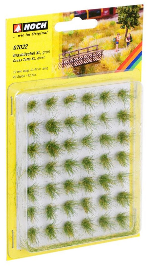 Grass Tufts Mini Set XL green 42 pieces, Noch 7022