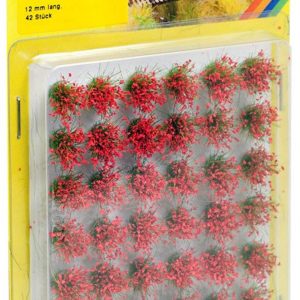 Grass Tufts XL“blooming” red 42 pieces, Noch 7025