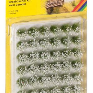 Grass Tufts XL “blooming” white 42 piec, Noch 7028