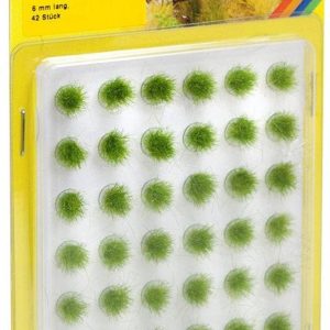 Çim Öbekleri Yeşil 6 mm. 42 Adet Diorama Malzemesi, Noch 7032