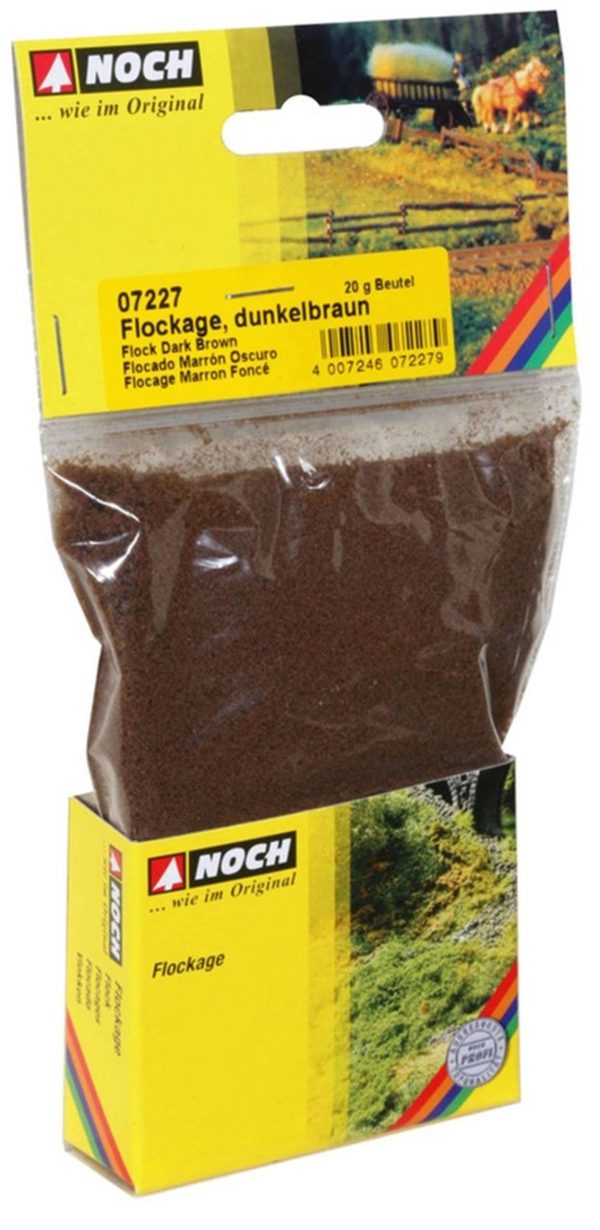 Flock Koyu Kahve 20 gram Diorama Malzemesi, Noch 7227 - Görsel 2