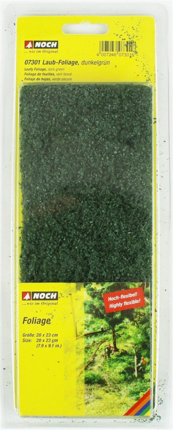 Yapraklı Folyaj Koyu Yeşil 20x23 cm. Diorama Malzemesi, Noch 7301 - Görsel 3