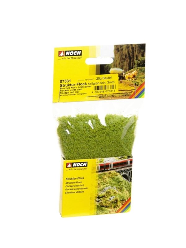Dokulu İnce Flock Açık Yeşil 3 mm. 20 Gram Diorama Malzemesi, Noch 7331 - Görsel 3