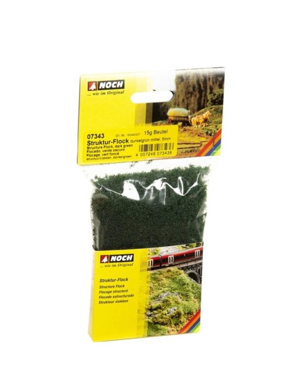 Dokulu Flock Koyu Yeşil 5 mm. 15 Gram Diorama Malzemesi, Noch 7343 - Görsel 3
