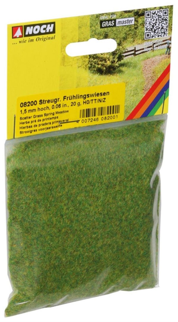 Serpme Kısa Çim Bahar Çayırı 1.5 mm 20 Gram Diorama Malzemesi, Noch 8200 - Görsel 2