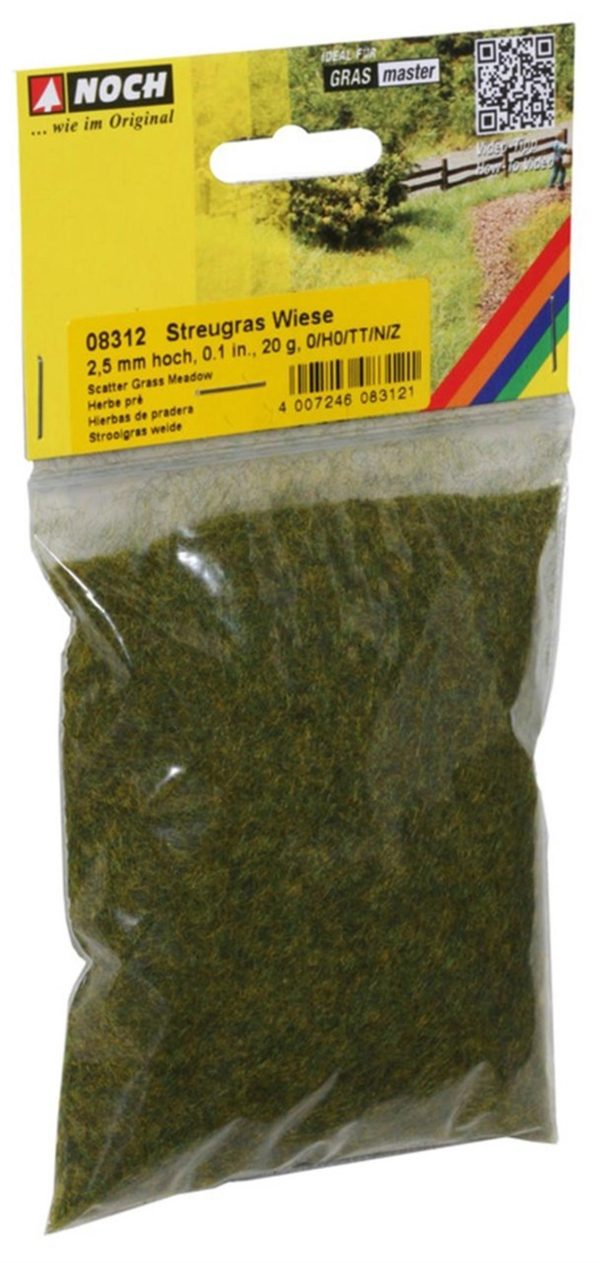Serpme Çim Mera Çayırı 2.5 mm 20 Gram Diorama Malzemesi, Noch 8312 - Görsel 2