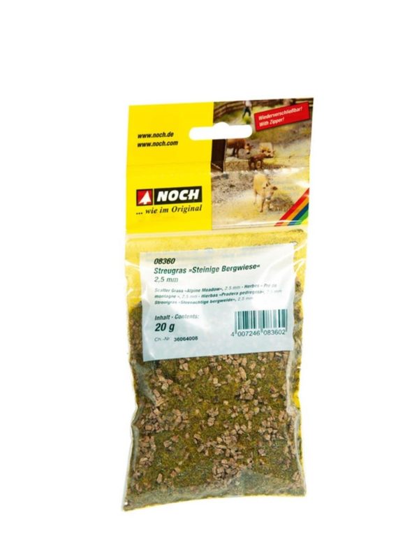 Serpme Çim Alp Yaylası Yeşili 2.5 mm 20 Gram Diorama Malzemesi, Noch 8360 - Görsel 2