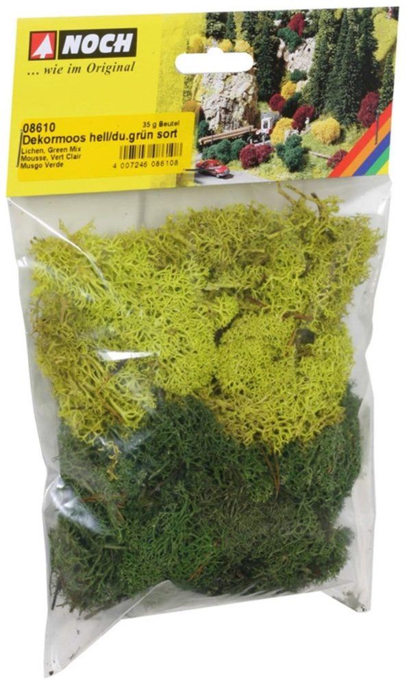 Liken Karışık Yeşil 35 Gram Diorama Malzemesi, Noch 8610 - Görsel 2