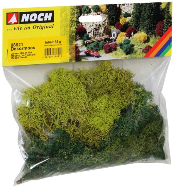 Liken Karışık Yeşil 75 Gram Diorama Malzemesi, Noch 8621