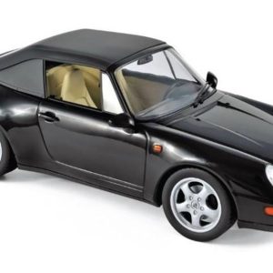 1/18 1994 Porsche 911 Carrera Cabriolet Siyah Diecast Araba, Norev 187595