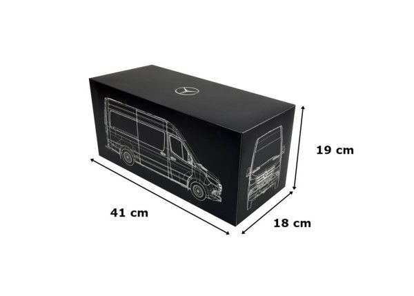 1/18 Mercedes Benz Sprinter 2018 Selenite Grey Metalik Diecast Araba, Norev B66004163 - Görsel 5