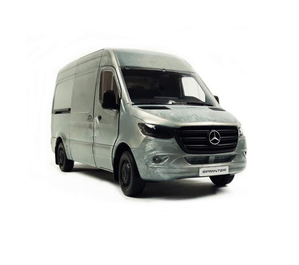 1/18 Mercedes Benz Sprinter 2018 Rugged Edition Grey Gümüş Diecast Araba, Norev B66006029 - Görsel 2