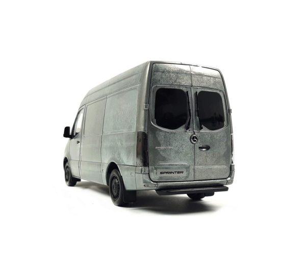 1/18 Mercedes Benz Sprinter 2018 Rugged Edition Grey Gümüş Diecast Araba, Norev B66006029 - Görsel 3