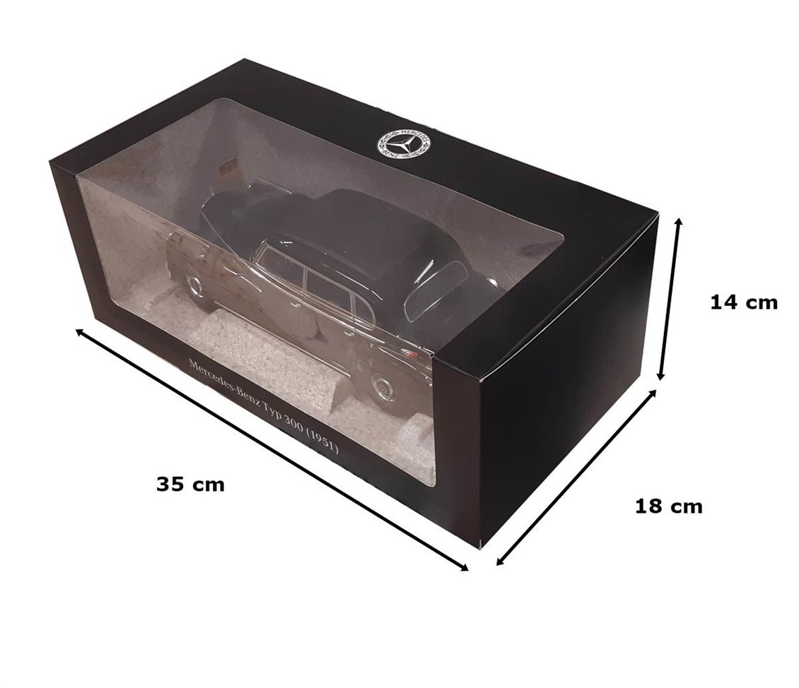 1/18 Mercedes Benz Type 300 Adenaurer 1951 Black Diecast Araba, Norev B66040614 - Görsel 5