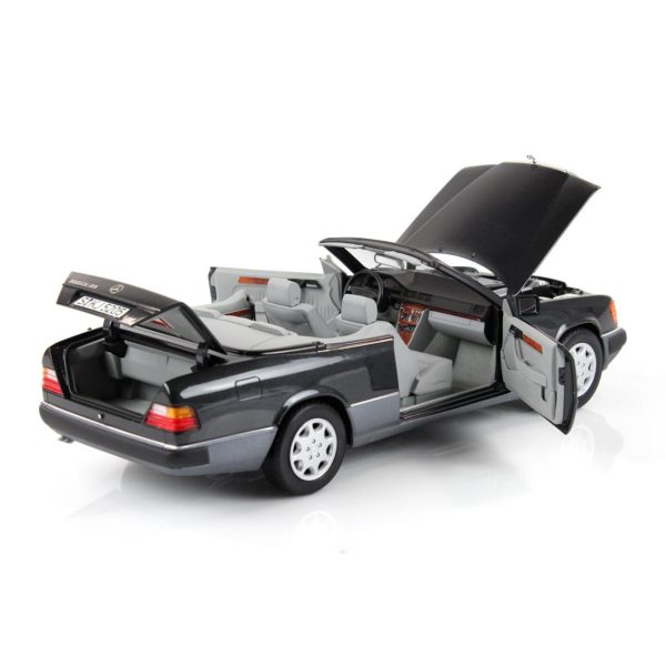 1/18 Mercedes Benz 300CE 24 Cabriolet A124 1992 Blue Black Metalik Diecast Araba, Norev B66040617 - Görsel 6