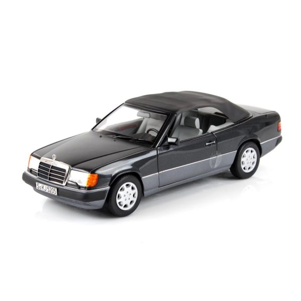 1/18 Mercedes Benz 300CE 24 Cabriolet A124 1992 Blue Black Metalik Diecast Araba, Norev B66040617 - Görsel 3
