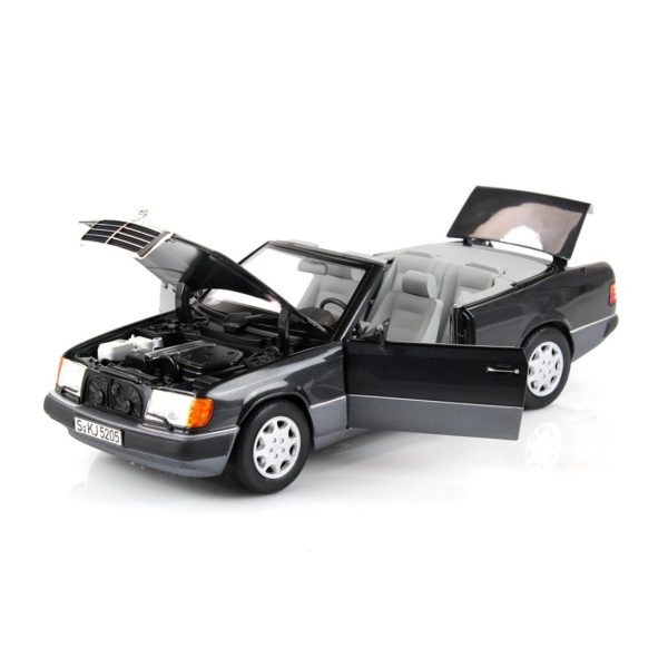 1/18 Mercedes Benz 300CE 24 Cabriolet A124 1992 Blue Black Metalik Diecast Araba, Norev B66040617 - Görsel 5