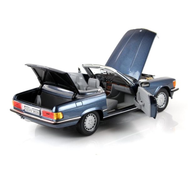 1/18 Mercedes Benz 300 SLR 107 1985 Lapis Blue Metalik Diecast Araba, Norev B66040634 - Görsel 4