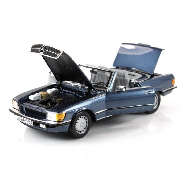 1/18 Mercedes Benz 300 SLR 107 1985 Lapis Blue Metalik Diecast Araba, Norev B66040634 - Görsel 3