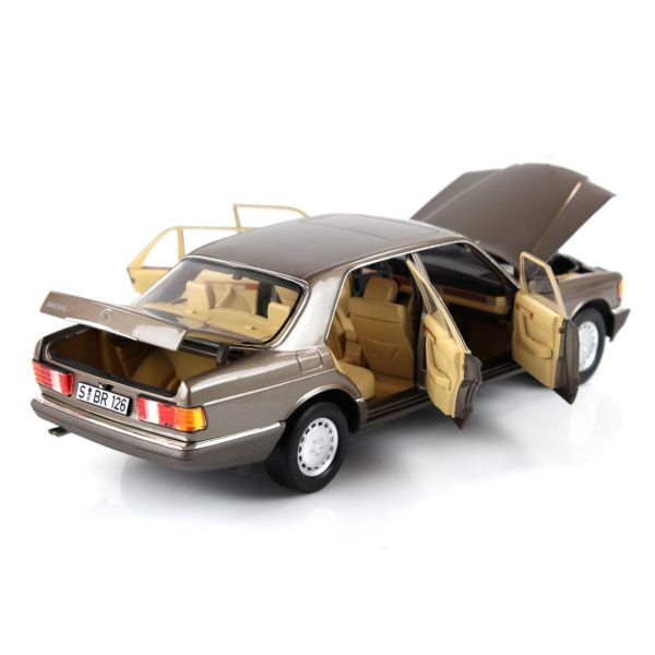 1/18 Mercedes Benz 560 SEL (W126) İmpala Brown Diecast Araba, Norev B66040646 - Görsel 4