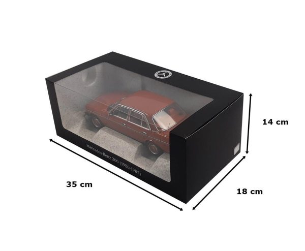 1/18 Mercedes Benz 200 (W123) 1980-1985 English Red Diecast Araba, Norev B66040653 - Görsel 5