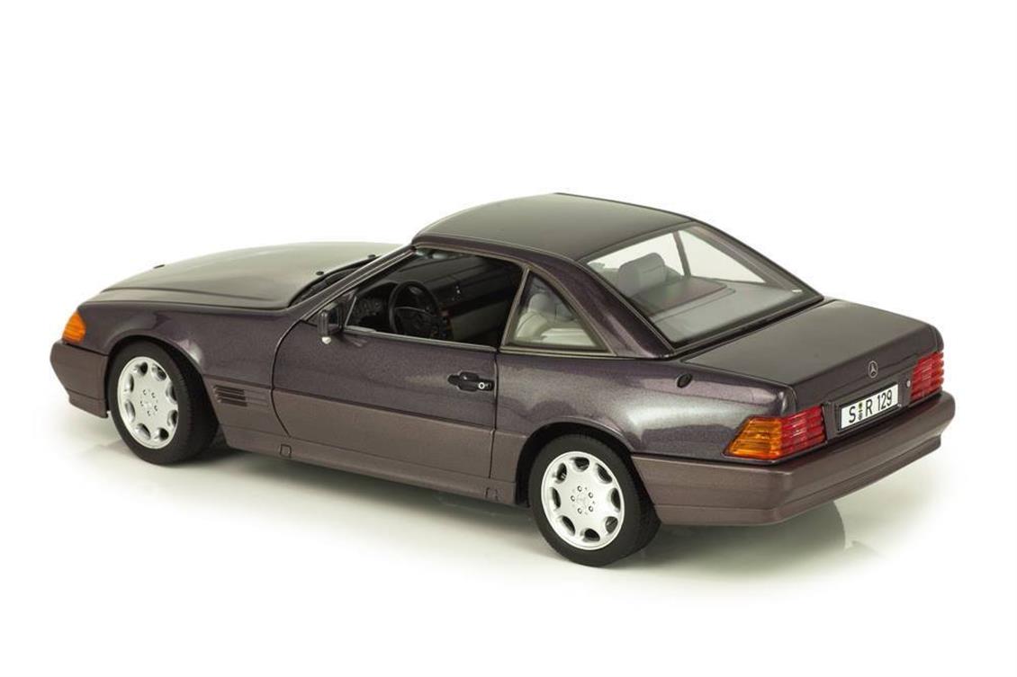 1/18 Mercedes Benz 500 SL (R129) Roadster 1989-1995 Bornit Metalik  Diecast Araba, Norev B66040655 - Görsel 3