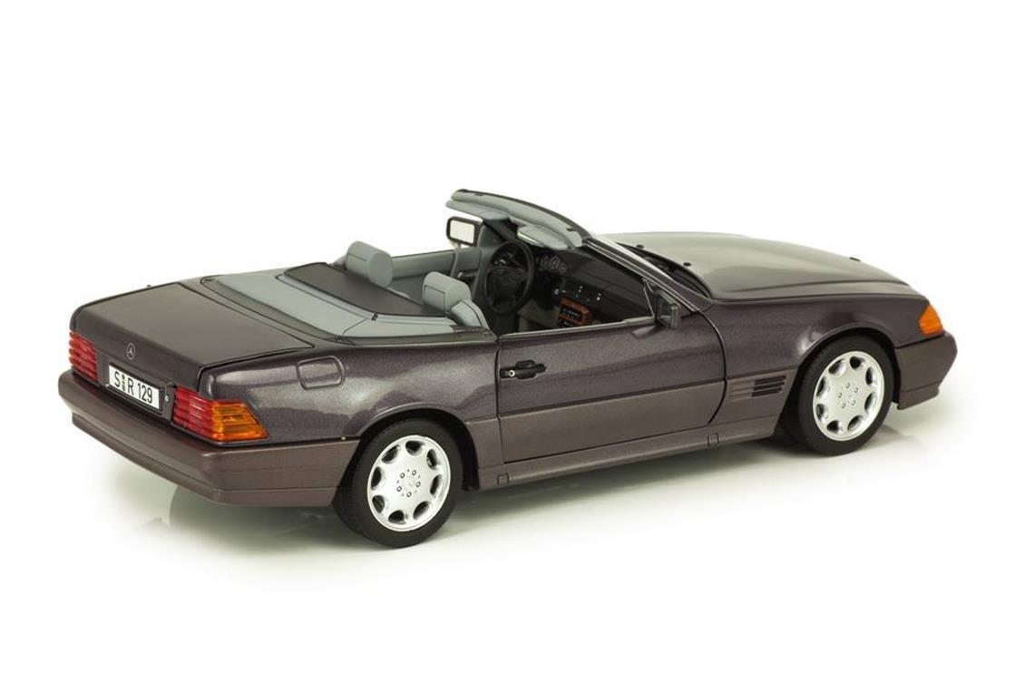 1/18 Mercedes Benz 500 SL (R129) Roadster 1989-1995 Bornit Metalik  Diecast Araba, Norev B66040655 - Görsel 2