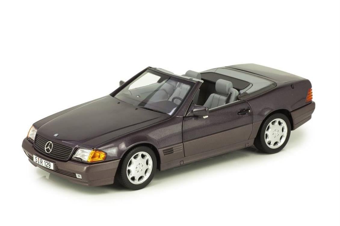 1/18 Mercedes Benz 500 SL (R129) Roadster 1989-1995 Bornit Metalik  Diecast Araba, Norev B66040655