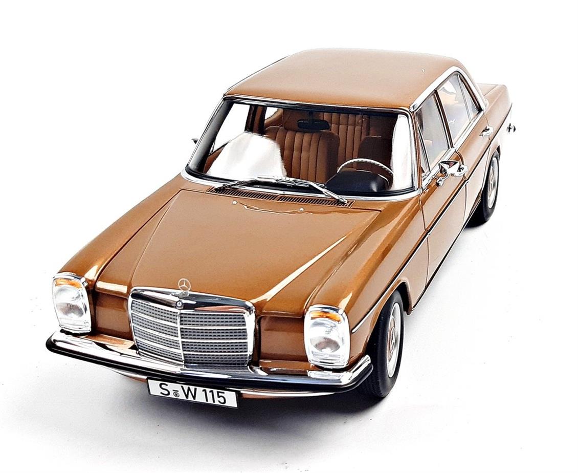 1/18 Mercedes Benz 200 (W114) 1968 Altın Diecast Araba, Norev B66040665