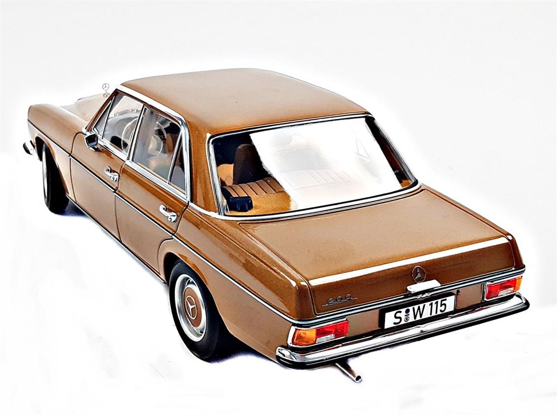 1/18 Mercedes Benz 200 (W114) 1968 Altın Diecast Araba, Norev B66040665 - Görsel 4