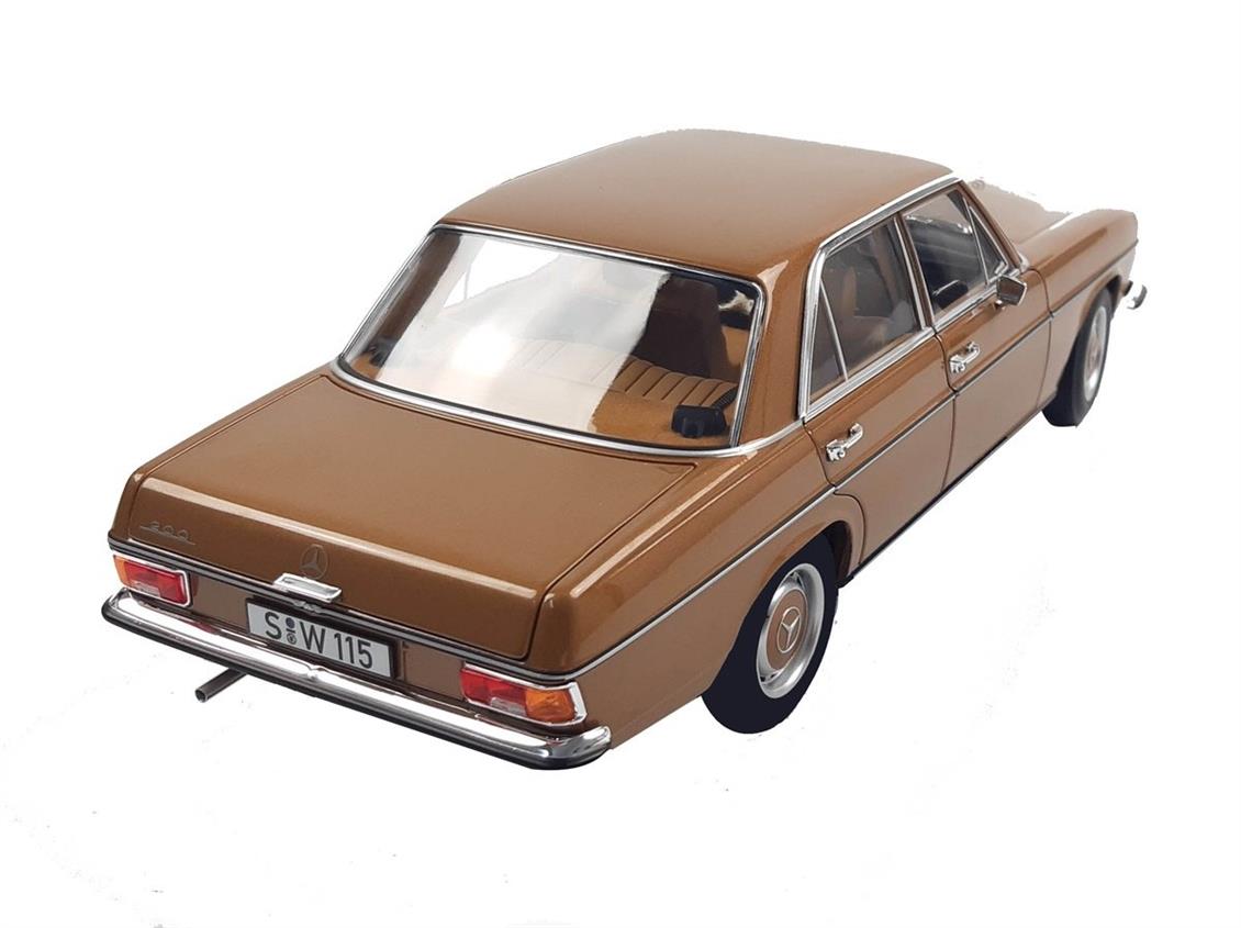 1/18 Mercedes Benz 200 (W114) 1968 Altın Diecast Araba, Norev B66040665 - Görsel 3