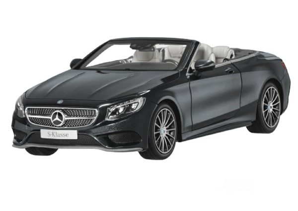 1/18 Mercedes Benz S Class Cabriolet 2015 Black Metalik Diecast Araba, Norev B66960354