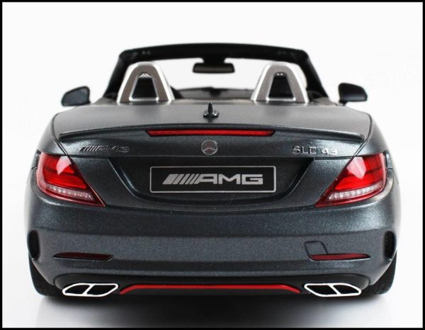 1/18 Mercedes Benz SLC43 AMG Biturbo Spider 2016 Selenite Magno Grey Diecast Araba, Norev B66960466 - Görsel 3